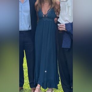 Free People navy blue sun dress
